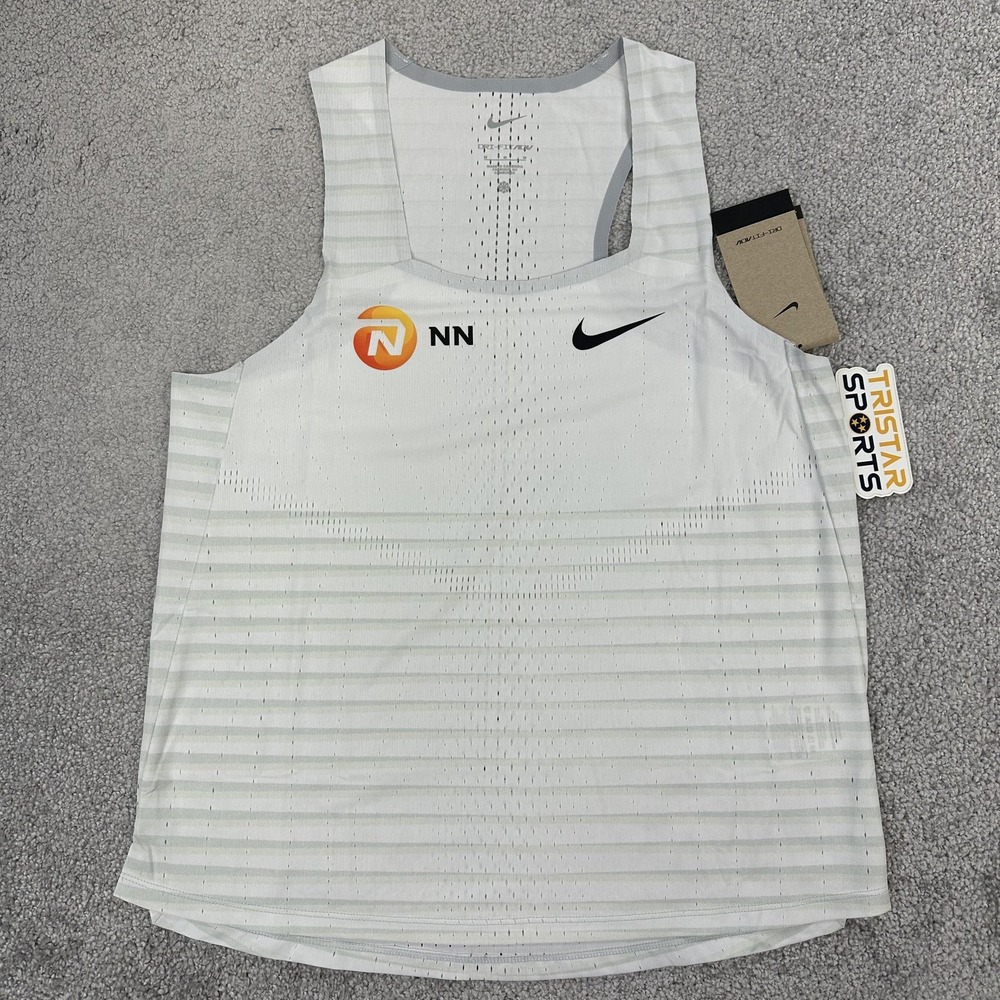 Nike Dri-FIT ADV Tank Womens Medium White NN Running Race Singlet DR5850-100